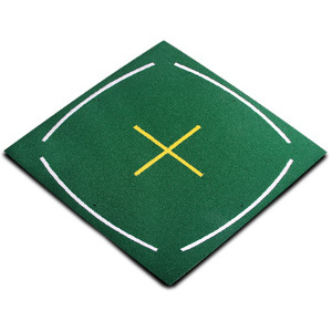 Teaching hitting mat for practicing golf with a golf simulator